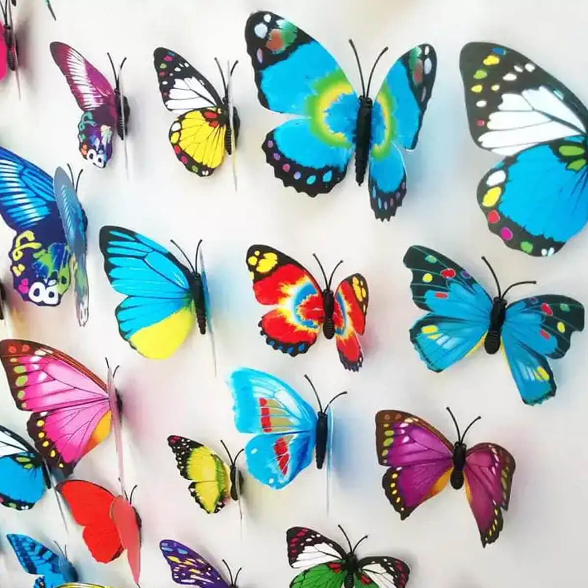2 - 12 Pcs Butterfly Wall Stickers Decoration Magnet Butterflies on the wall DIY Wallpaper 3D PVC